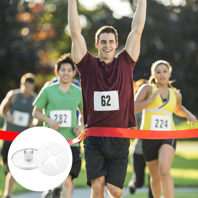 Pretwad 36 Pcs Clear Running Bib Clips - Race Number Buckle Fixing System, Race Bib Clips Holder, Triathlons Race Bib Holder Field Events Fastener Holder for Runners Marathon, Skating, Track and Field - Image 4